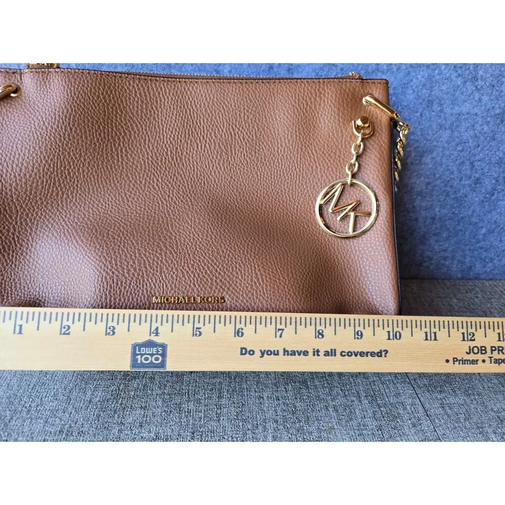 Michael Kors Hand/Shoulder Bag Brown Pebble Leather with Gold Toned Hardware - Picture 9 of 13
